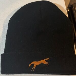 Black Beanie with Gold Embroidery